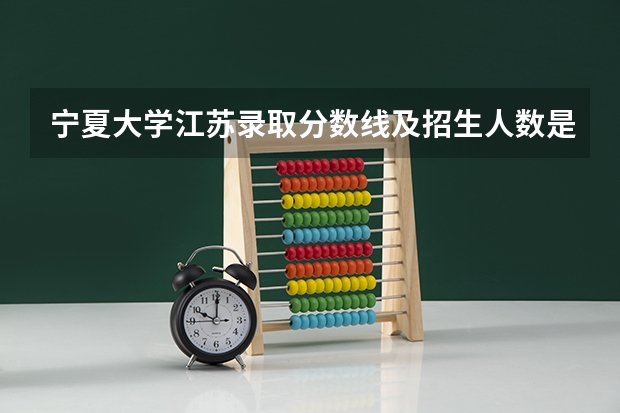 宁夏大学江苏录取分数线及招生人数是多少