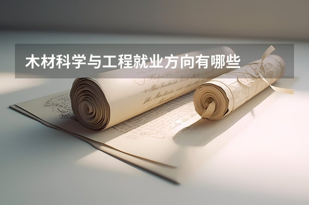 木材科学与工程就业方向有哪些