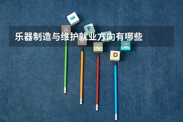 乐器制造与维护就业方向有哪些