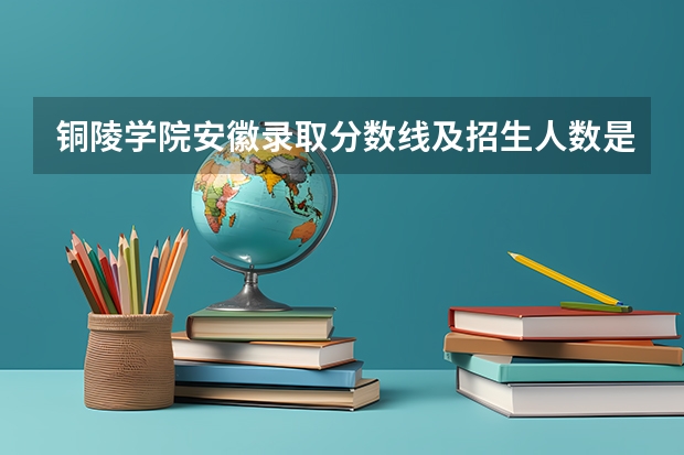 铜陵学院安徽录取分数线及招生人数是多少