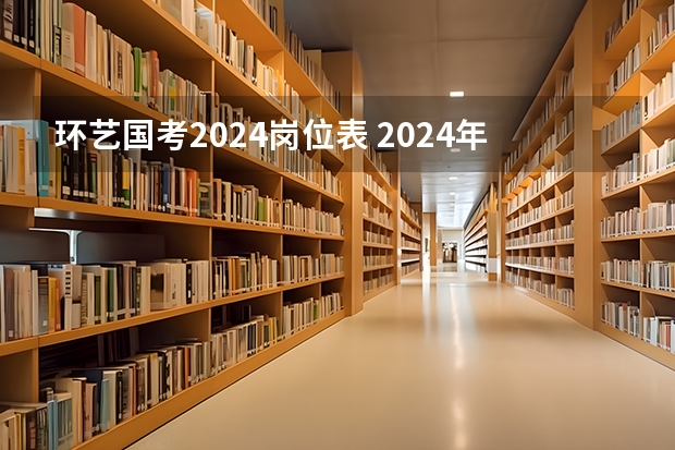 环艺国考2024岗位表 2024年国家公务员岗位分布