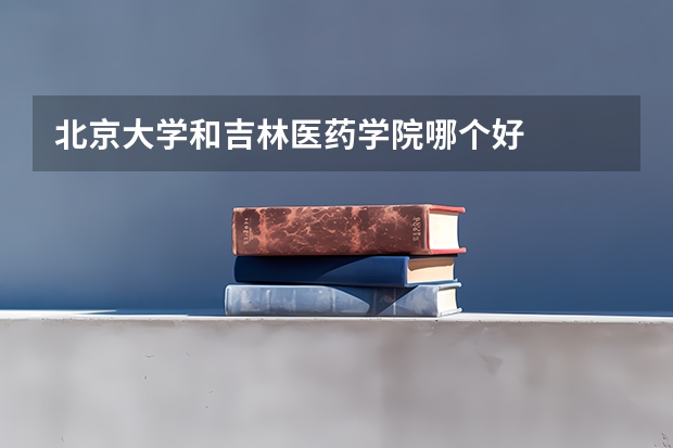 北京大学和吉林医药学院哪个好