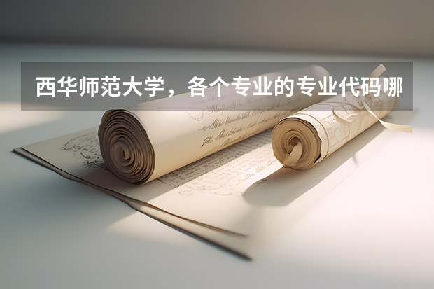西华师范大学，各个专业的专业代码哪里查询？学校官网可以查询吗？