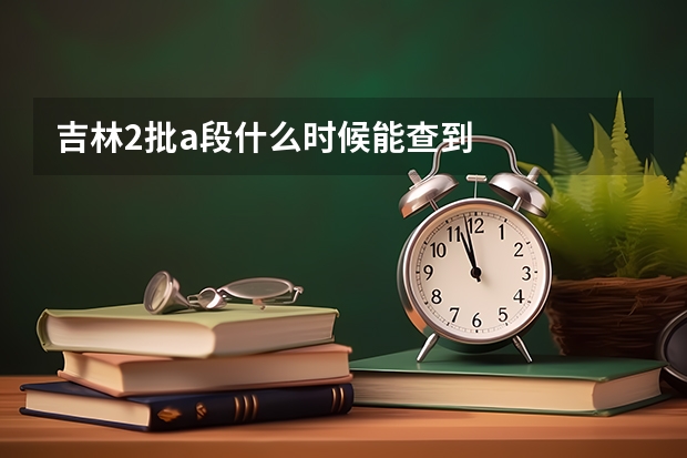 吉林2批a段什么时候能查到