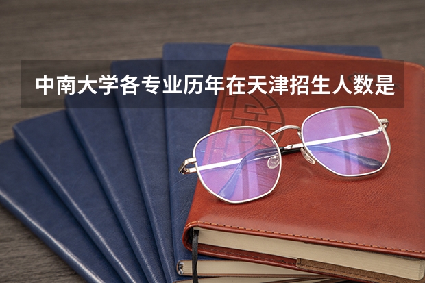 中南大学各专业历年在天津招生人数是多少