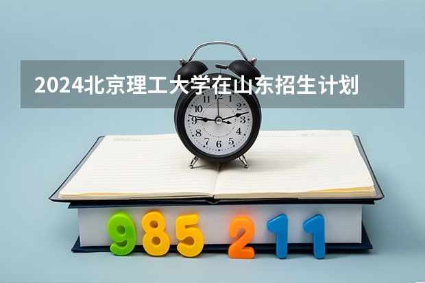 2024北京理工大学在山东招生计划
