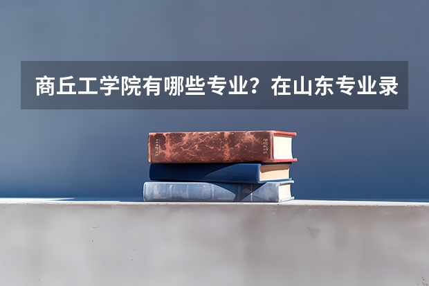 商丘工学院有哪些专业？在山东专业录取分数线是多少