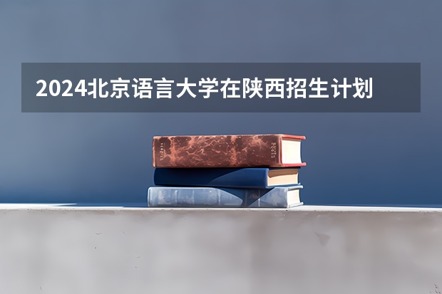 2024北京语言大学在陕西招生计划