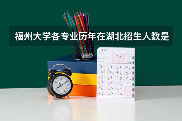 福州大学各专业历年在湖北招生人数是多少