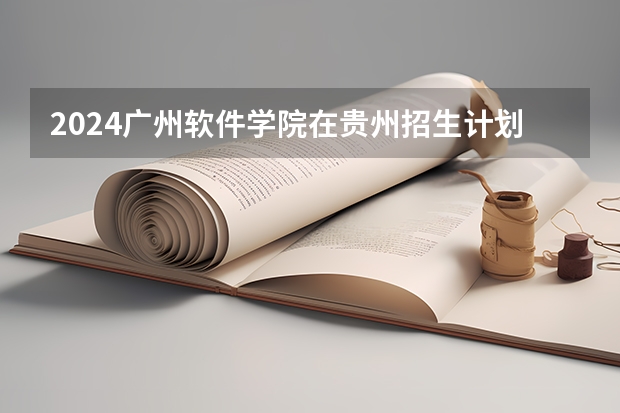 2024广州软件学院在贵州招生计划