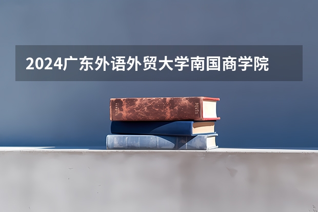 2024广东外语外贸大学南国商学院在黑龙江招生计划