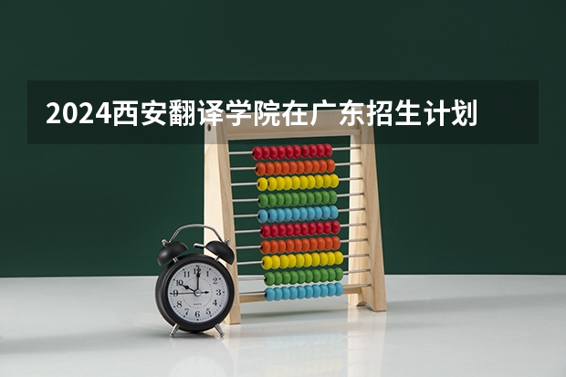 2024西安翻译学院在广东招生计划
