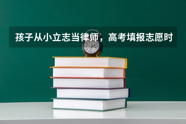 孩子从小立志当律师，高考填报志愿时应该填报什么专业？