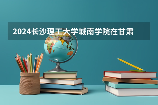 2024长沙理工大学城南学院在甘肃招生计划