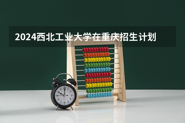 2024西北工业大学在重庆招生计划