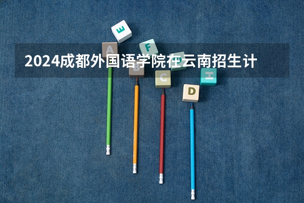 2024成都外国语学院在云南招生计划
