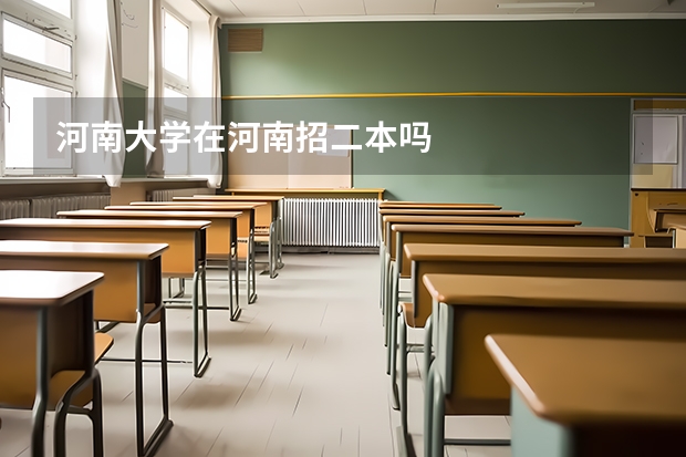 河南大学在河南招二本吗