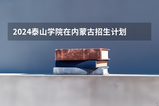 2024泰山学院在内蒙古招生计划