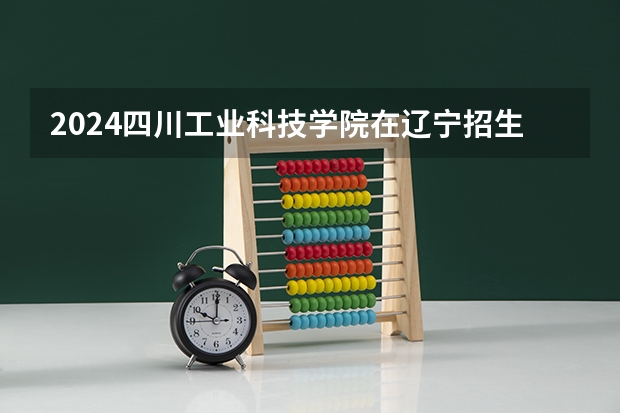 2024四川工业科技学院在辽宁招生计划