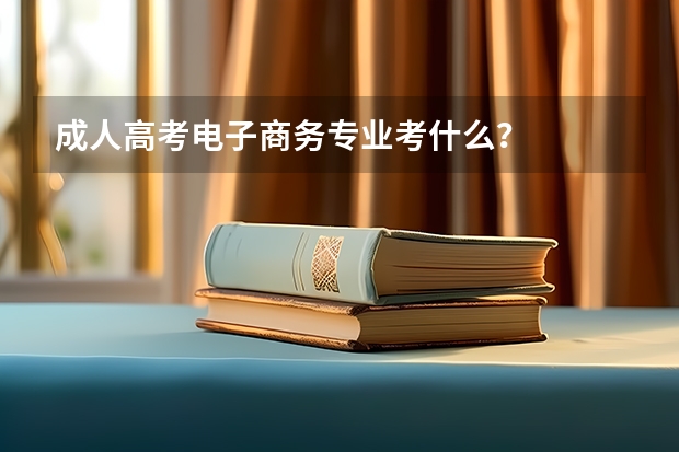 成人高考电子商务专业考什么？