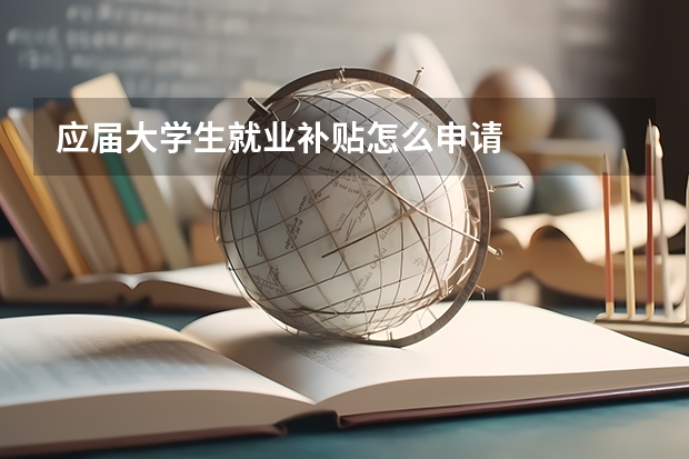 应届大学生就业补贴怎么申请