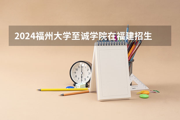 2024福州大学至诚学院在福建招生计划