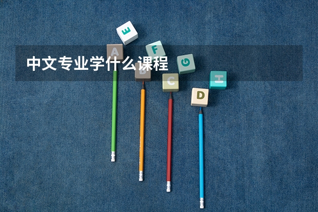 中文专业学什么课程