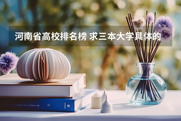河南省高校排名榜 求三本大学具体的排名