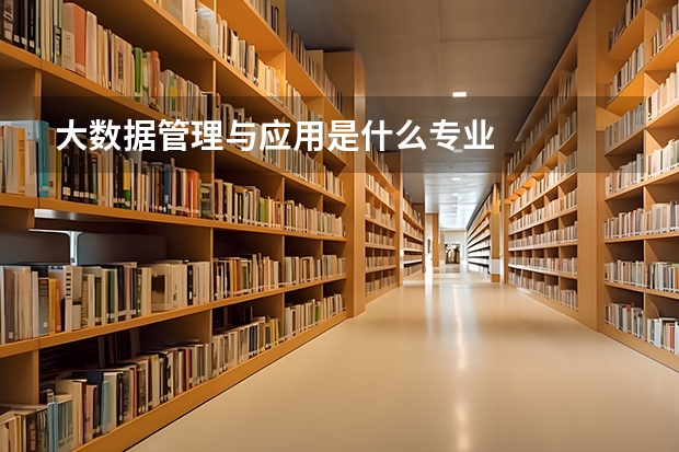 大数据管理与应用是什么专业
