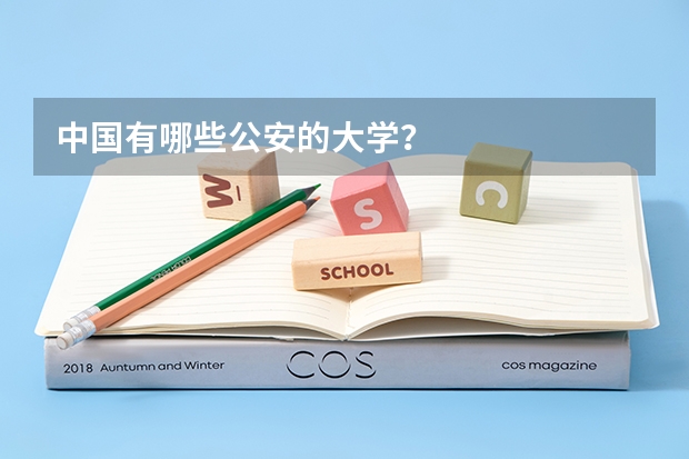 中国有哪些公安的大学？