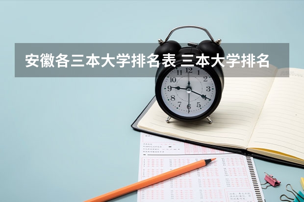 安徽各三本大学排名表 三本大学排名基本信息