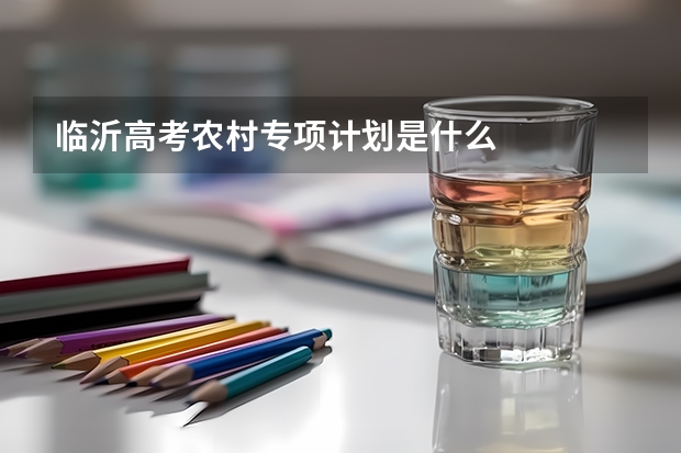 临沂高考农村专项计划是什么