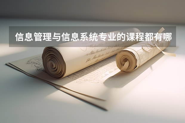 信息管理与信息系统专业的课程都有哪些？