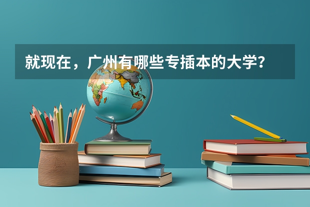 就现在，广州有哪些专插本的大学？