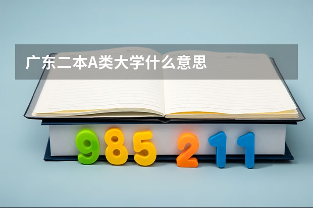广东二本A类大学什么意思