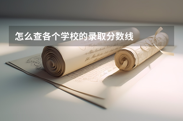 怎么查各个学校的录取分数线