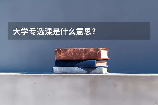 大学专选课是什么意思？