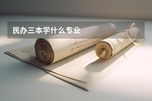民办三本学什么专业