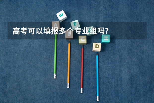 高考可以填报多个专业组吗？
