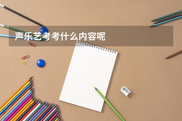 声乐艺考考什么内容呢
