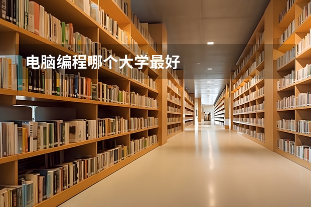 电脑编程哪个大学最好