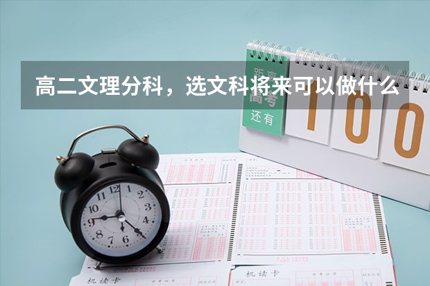 高二文理分科,选文科将来可以做什么职业啊
