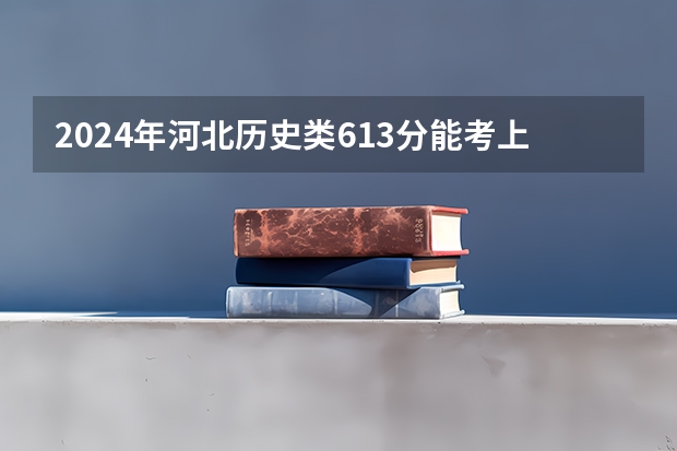 2024年河北历史类613分能考上什么大学?