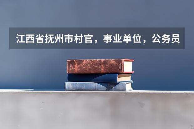 江西省抚州市村官，事业单位，公务员分别在什么时候，要怎么备考呢，请高人指导！