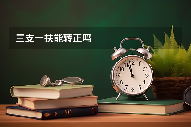 三支一扶能转正吗