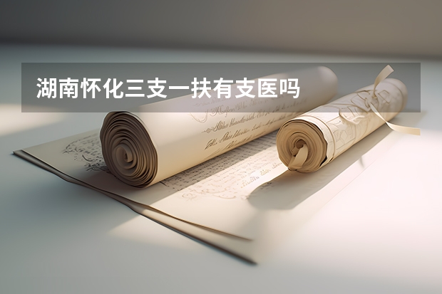 湖南怀化三支一扶有支医吗