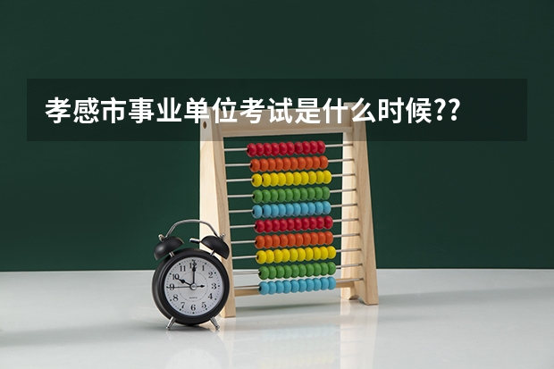 孝感市事业单位考试是什么时候??