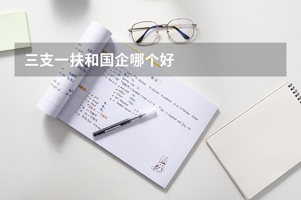 三支一扶和国企哪个好