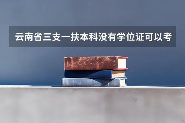 云南省三支一扶本科没有学位证可以考吗