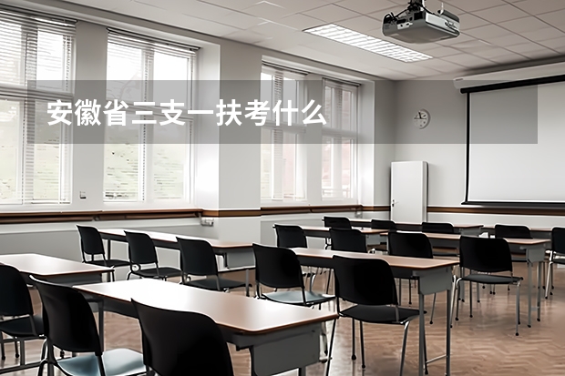 安徽省三支一扶考什么
